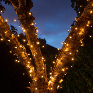NOMA 'Fit & Forget' 200 Battery Operated LED String Lights - Warm White | www.justgardening.com