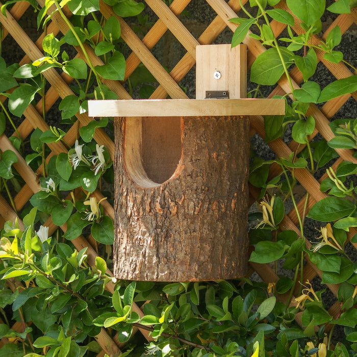 Wildlife World Natural Log Robin Nesting Box