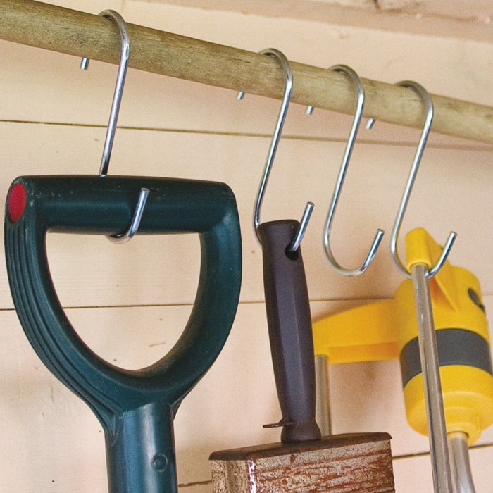 Galvanised 'S' Hooks - 5 Per Pack