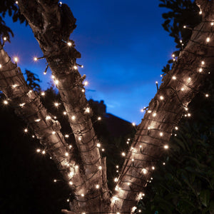 NOMA 'Fit & Forget' 100 Battery Operated LED String Lights - White | www.justgardening.com