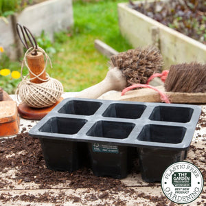 Natural Rubber Seed Tray - 6 Cell Extra Large | www.justgardening.com