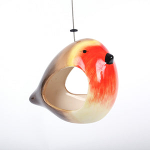 Ceramic Robin Bird Feeder | www.JustGardening.com