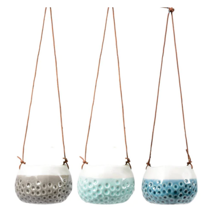 Burgon & Ball 'Baby Dotty' Hanging Plant Pot Trio