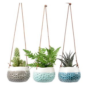 Burgon & Ball Trio of 'Baby Dotty' Hanging Pots | www.justgardening.com