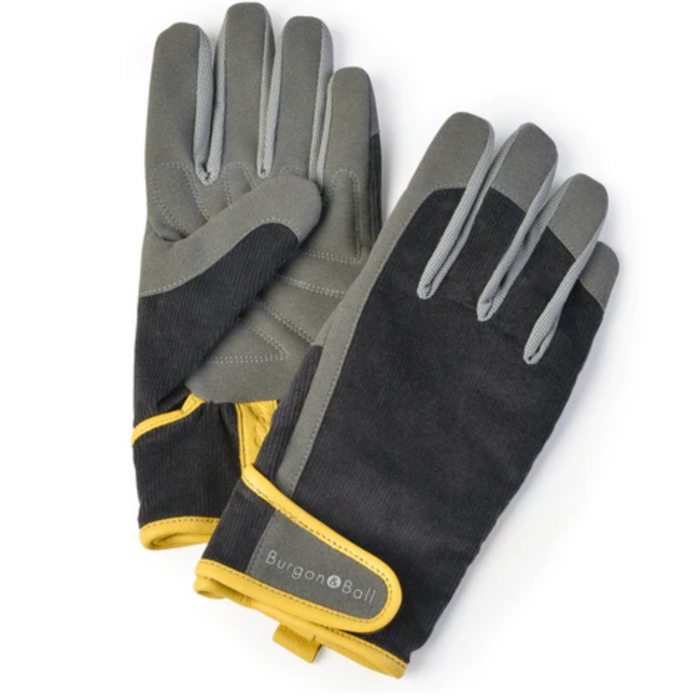 Burgon & Ball - Dig The Glove SLATE CORDUROY - Men's Gardening Gloves