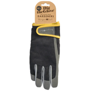 Burgon & Ball - Dig The Glove SLATE CORDUROY- Men's Gardening Gloves | www.justgardening.com