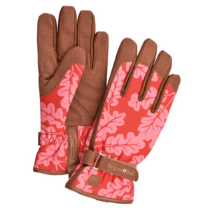 Burgon & Ball - Love The Glove OAK LEAF Poppy - Ladies Gardening Gloves | www.justgardening.com