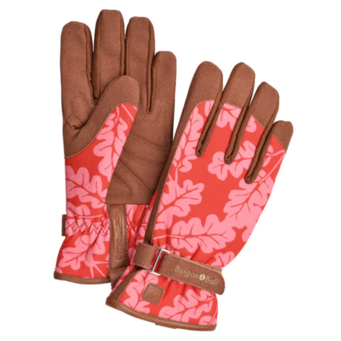 Burgon & Ball - Love The Glove OAK LEAF POPPY - Ladies Gardening Gloves