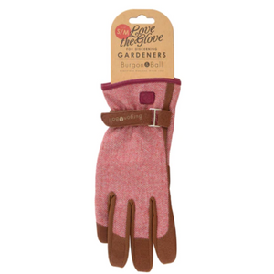 Burgon & Ball - Love The Glove RED TWEED - Ladies Gardening Gloves | www.justgardening.com