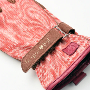 Burgon & Ball - Love The Glove RED TWEED - Ladies Gardening Gloves | www.justgardening.com