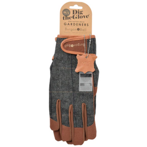 Burgon & Ball - Dig The Glove TWEED - Men's Gardening Gloves | www.justgardening.com