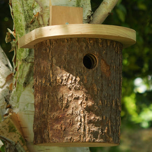 Wildlife World Natural Log Tit Nesting Box | www.justgardening.com