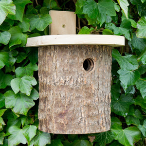 Wildlife World Natural Log Tit Nesting Box | www.justgardening.com