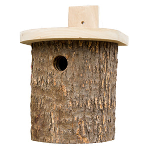 Wildlife World Natural Log Tit Nesting Box | www.justgardening.com