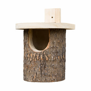 Wildlife World Natural Log Robin Nesting Box | www.justgardening.com