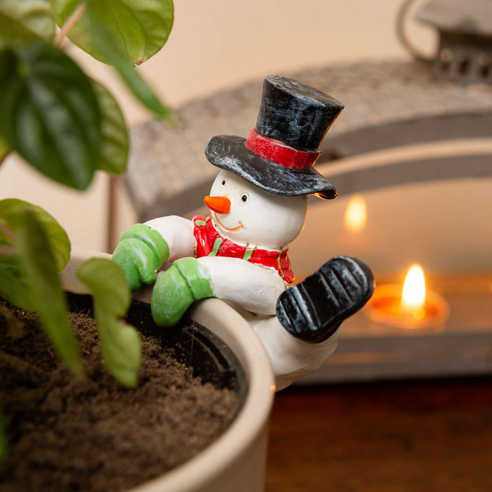 Pot Buddy 'Christmas Snowman' - Plant Pot Hanger