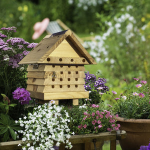 olitary Bee Hive | Bee Barn | Bee House | Bee Hotel | www.JustGardening.com