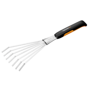 Fiskars Xact™ Hand Rake | www.JustGardening.com