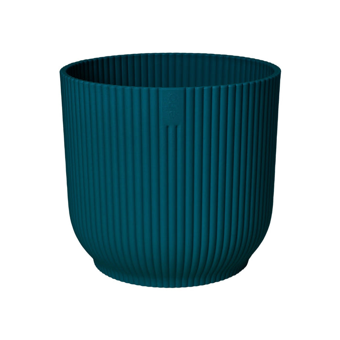 Elho Vibes Fold Round Indoor Flower Pot (14cm) - Deep Blue